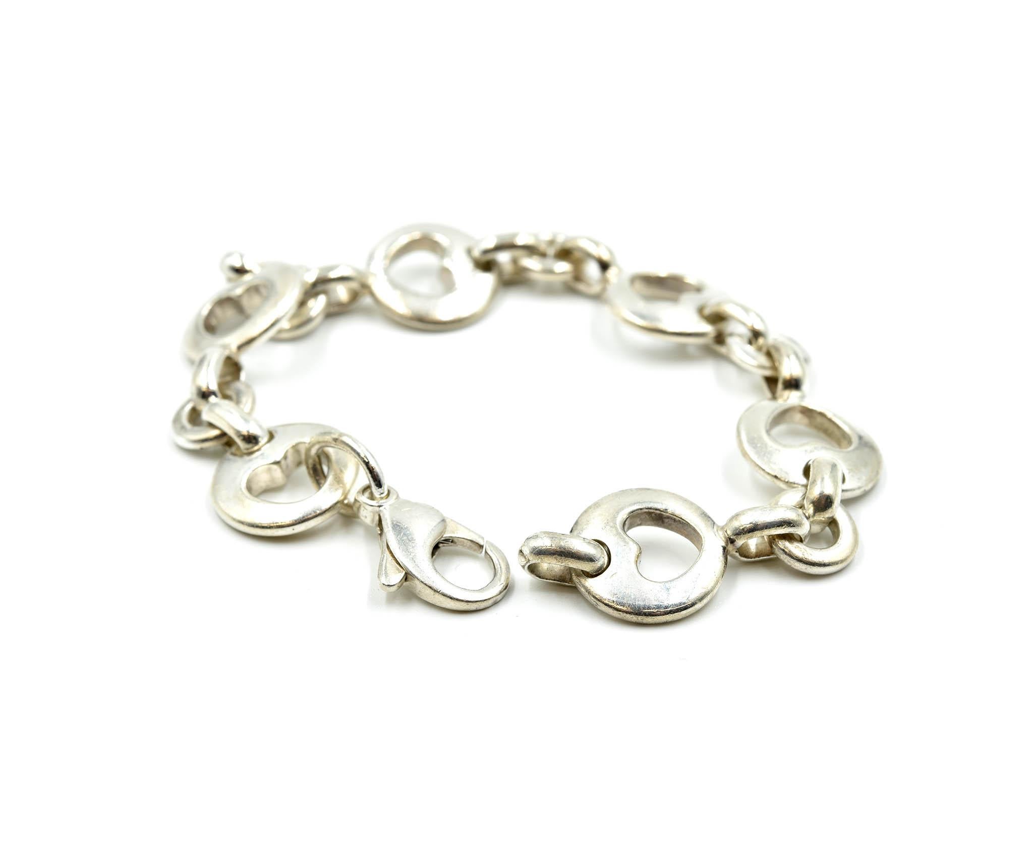 Modern Tiffany & Co. Heart Cut Out Bracelet Sterling Silver