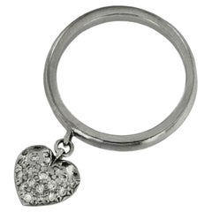 Tiffany & Co Heart Diamond Charm Platinum Ring