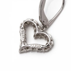 Tiffany & Co. Heart Diamond Platinum Earrings