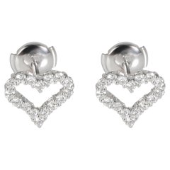 Tiffany & Co. Clous d'oreilles en platine avec diamant en forme de cœur de 0,57 carat