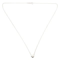Tiffany & Co. Heart Dot Pendant Necklace Platinum with Diamonds