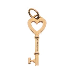 Tiffany & Co. Heart Key 18k Yellow Gold Mini Pendant