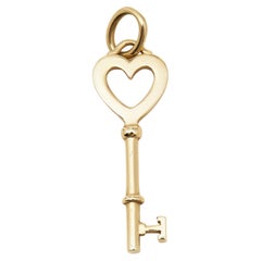 Tiffany & Co. Heart Key 18k Yellow Gold Pendant