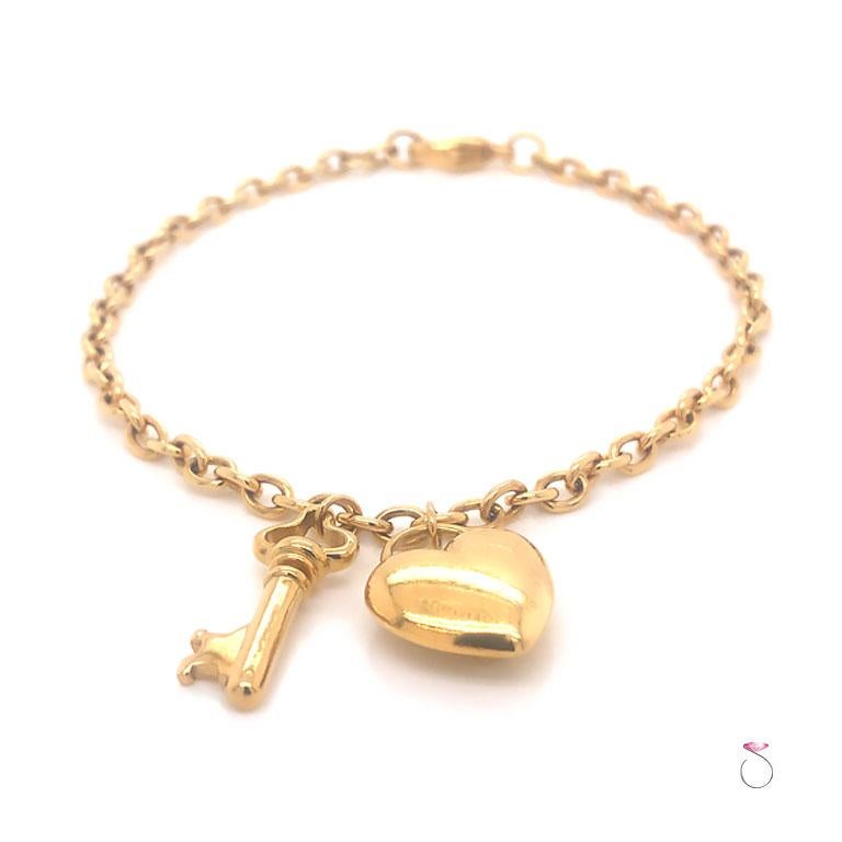 tiffany heart and key bracelet
