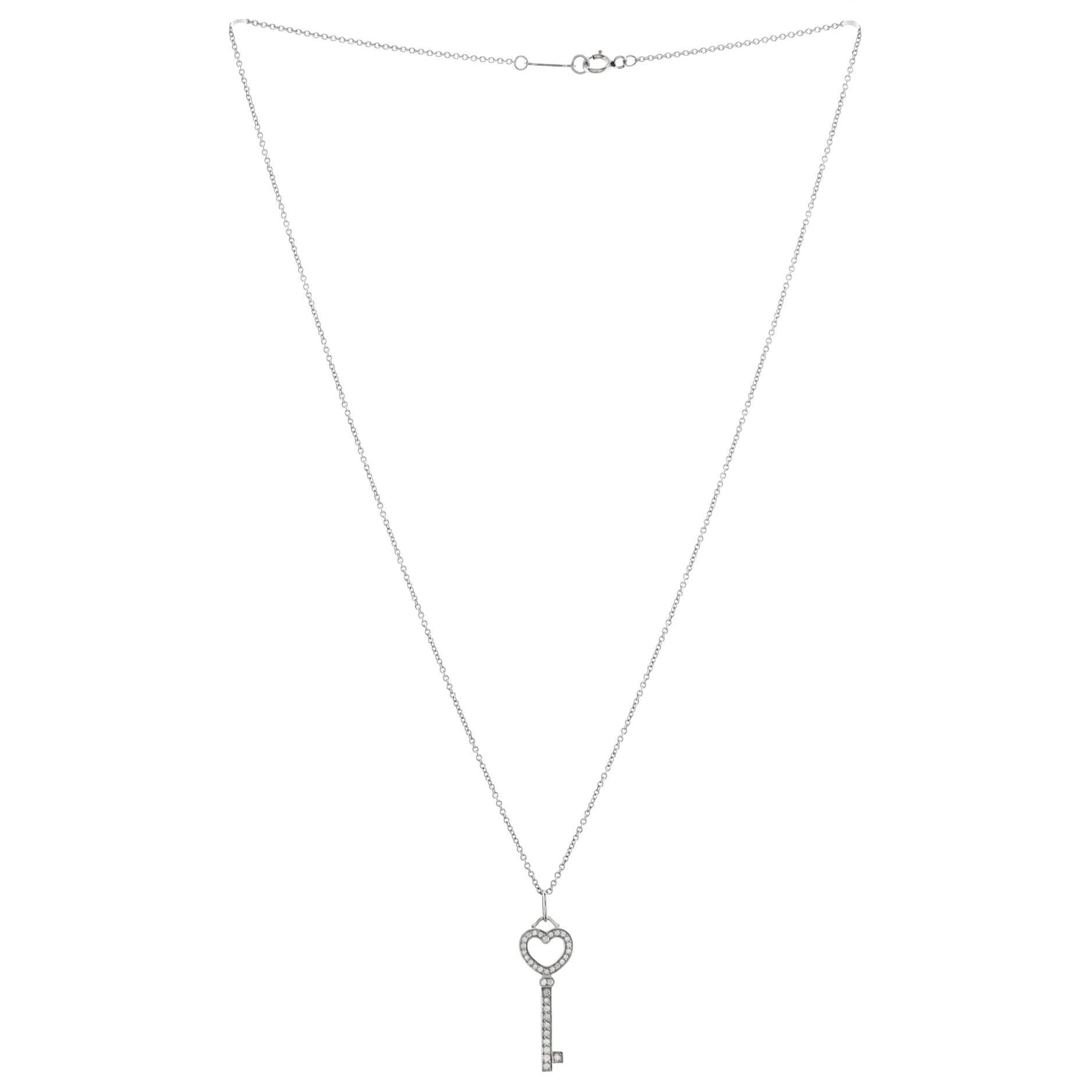 tiffany mini key necklace