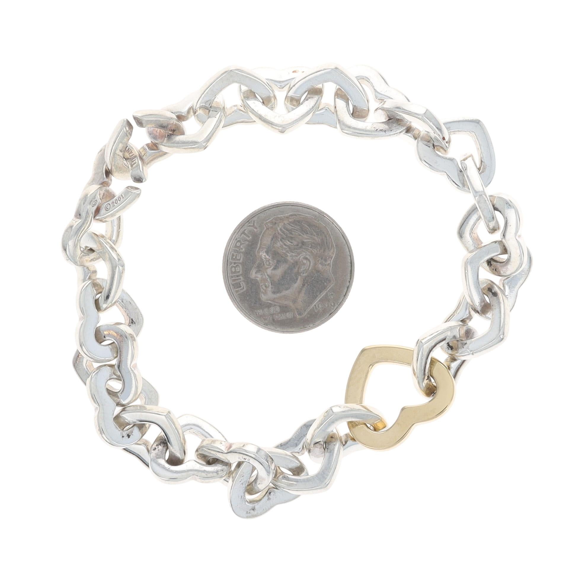 Tiffany & Co. Pulsera eslabón corazón 7 1/4