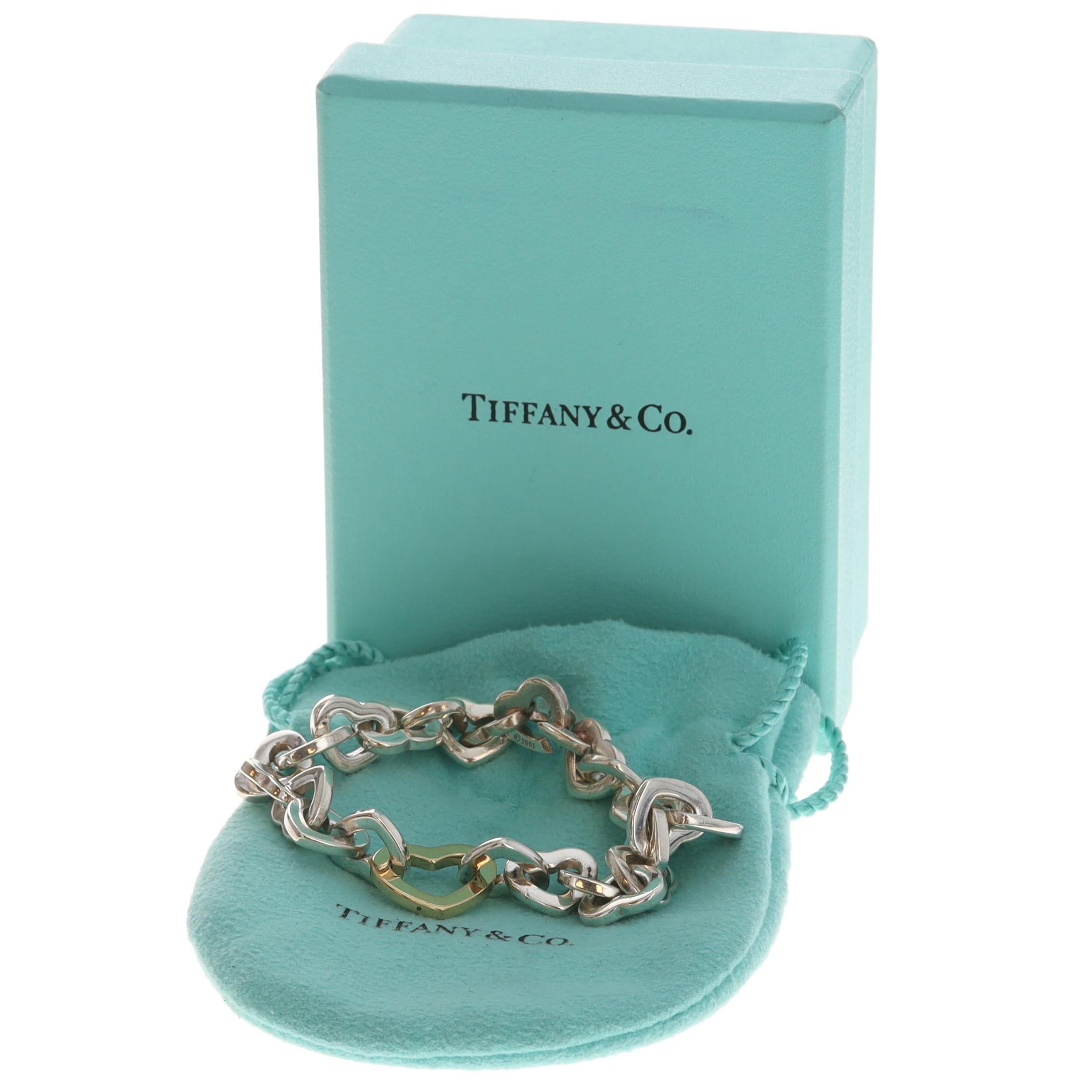 Tiffany & Co. Pulsera eslabón corazón 7 1/4