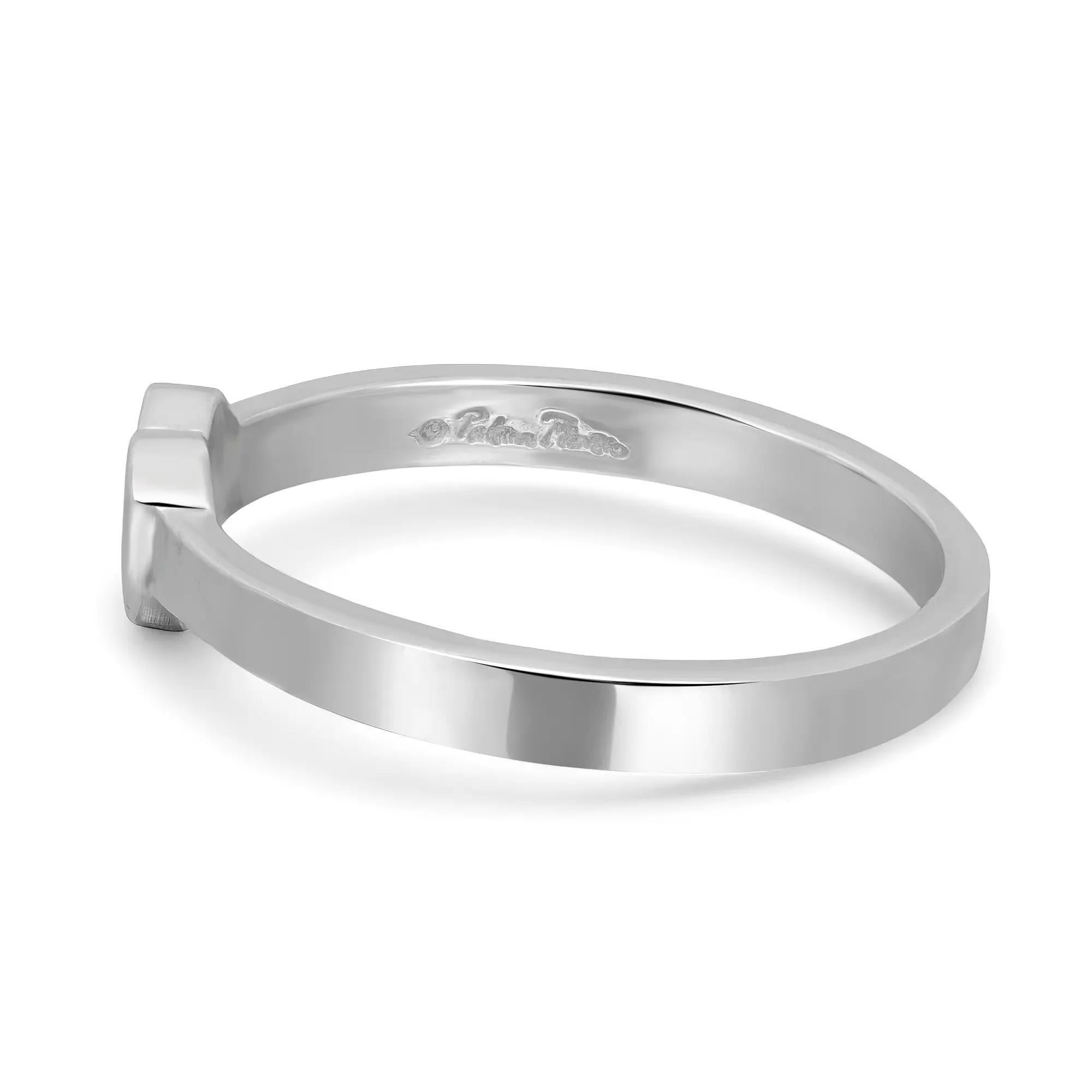 Tiffany & Co. Anello da donna con cuore Paloma Picasso, argento 925, misura 4,25 In condizioni ottime in vendita a New York, NY