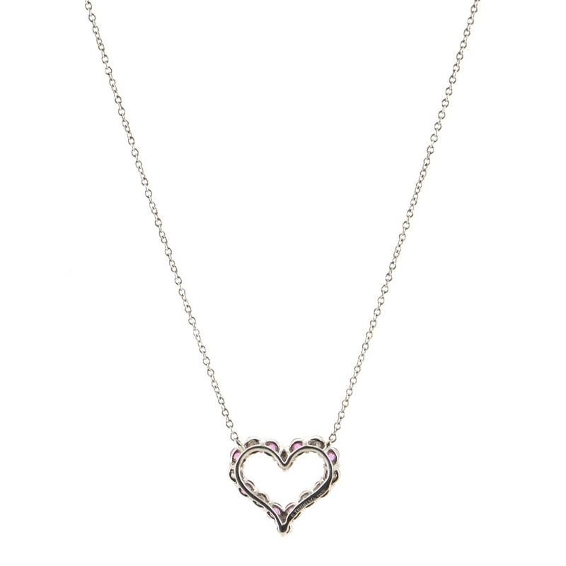 tiffany and co heart necklace pink