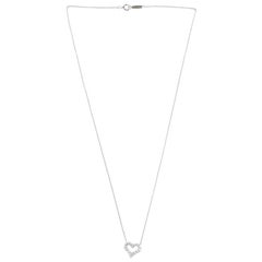 Tiffany & Co. Heart Pendant Necklace Platinum with Diamonds