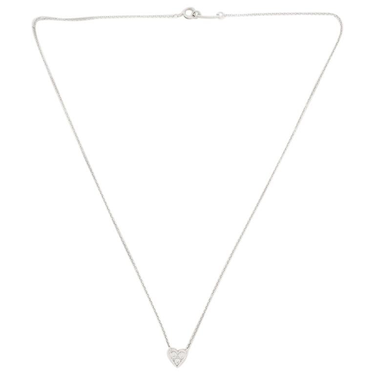 Tiffany & Co. Heart Pendant Necklace Platinum with Diamonds