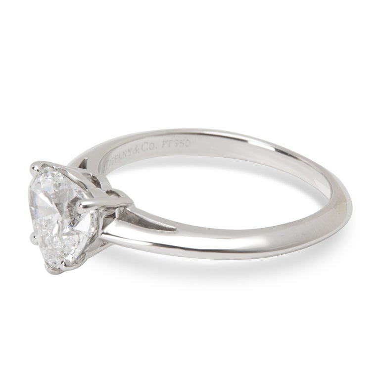 Tiffany and Co. Heart Shaped Diamond Engagement Ring in Platinum F VS1