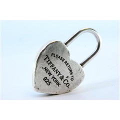 Tiffany Co. heart-shaped silver padlock