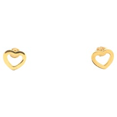 Tiffany & Co. Heart Stud Earrings 18k Yellow Gold