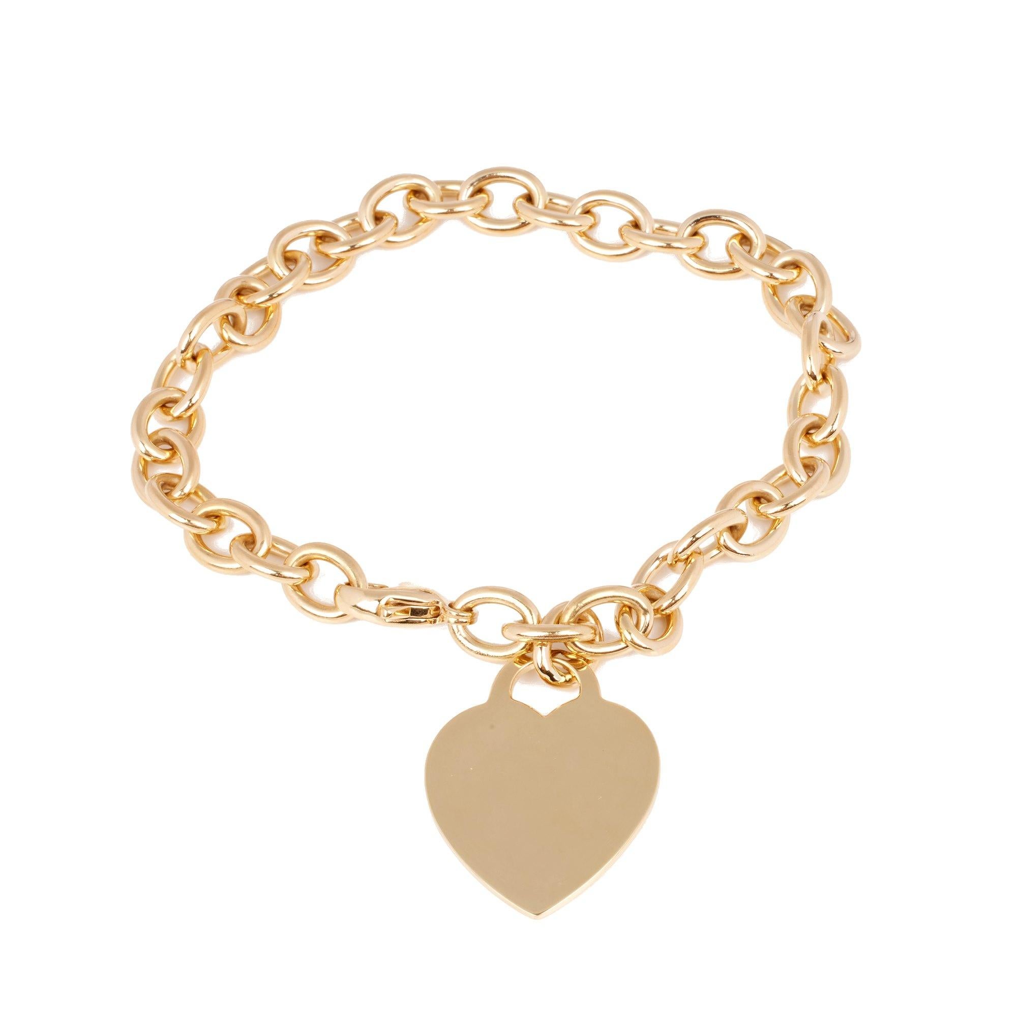 tiffany gold heart bracelet