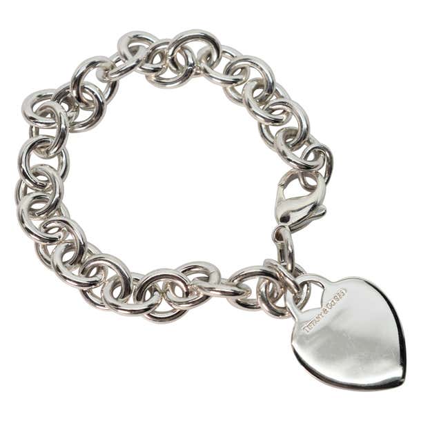 Tiffany and Co. Heart Tag Charm Chain Bracelet For Sale at 1stDibs ...