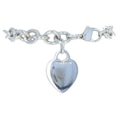 Tiffany & Co. Heart Tag Starter Charm Bracelet 7 1/2" - Sterling 925 Engravable