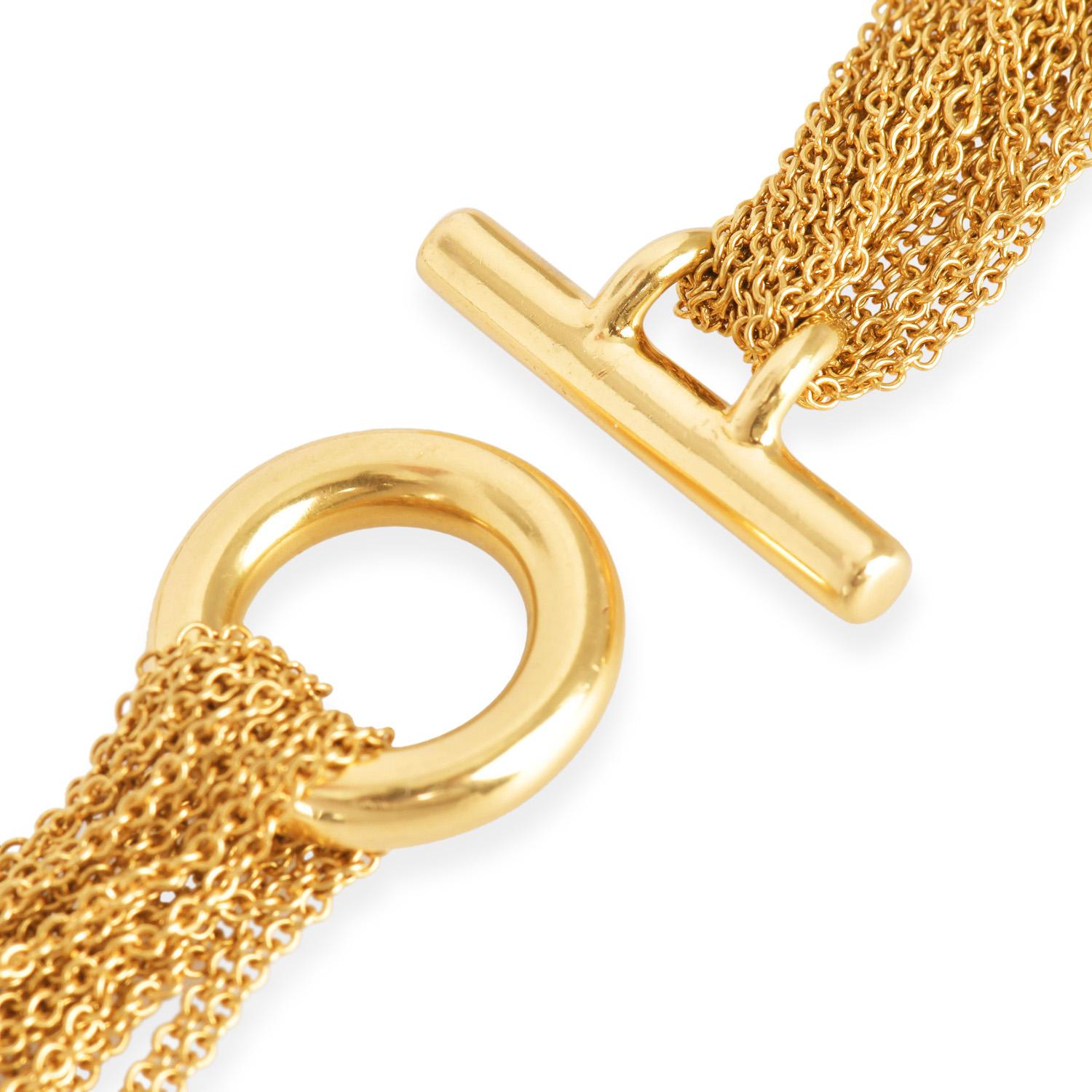 Tiffany & Co. Cuore a levetta in oro giallo 18 carati a più fili  Collana in vendita 2