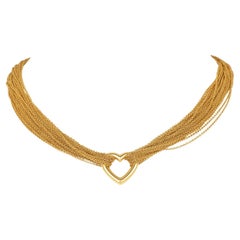 Tiffany & Co. Heart Toggle 18K Yellow Gold Multistrand  Necklace