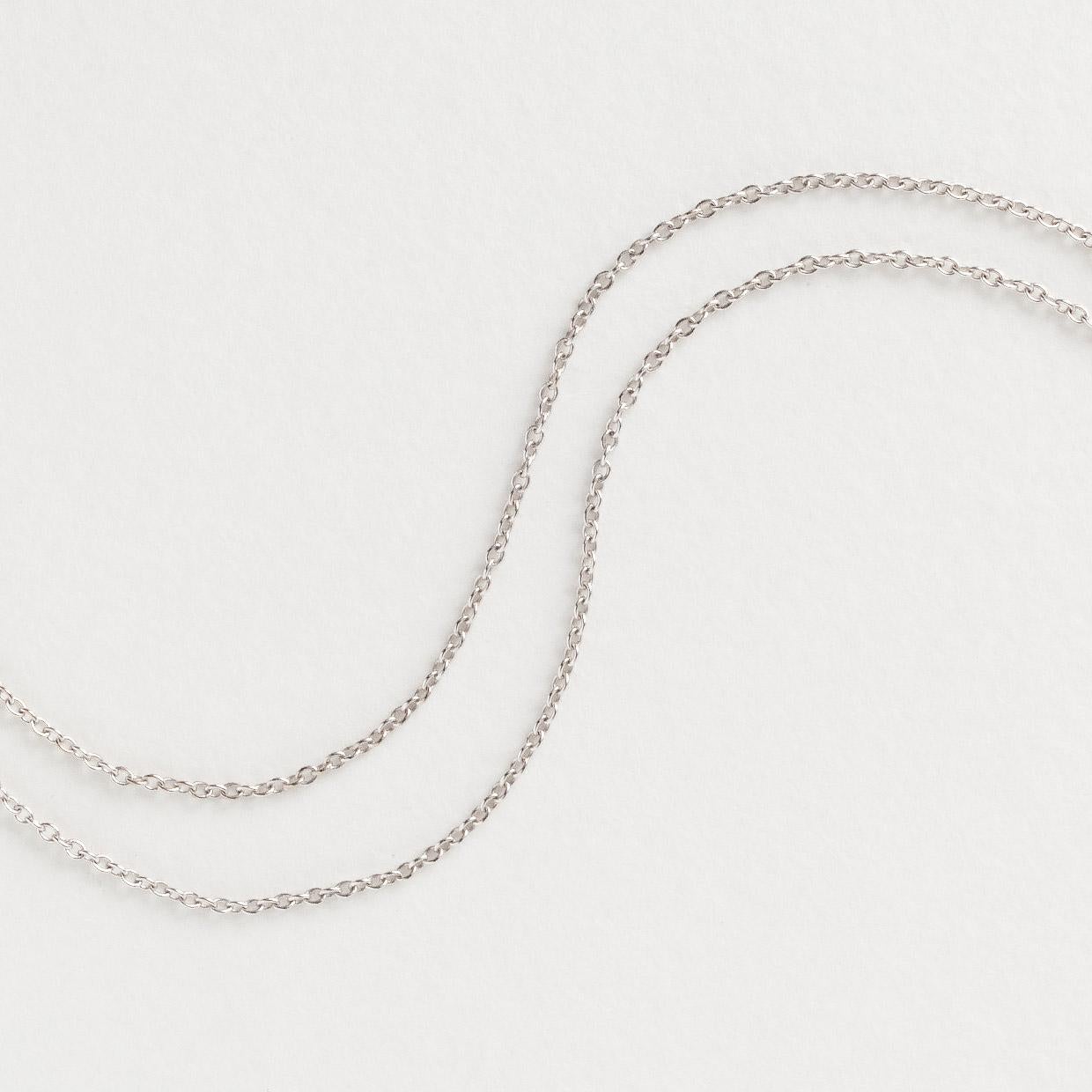 Women's Tiffany & Co. Heart White Gold 0.11ct Round Diamond Pendant Necklace