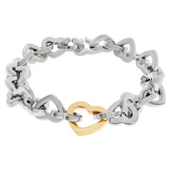 Tiffany & Co. Hearts sterling silver and 18k gold bracelet