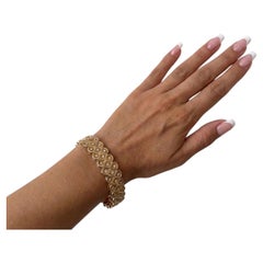 Tiffany & Co. Heavy 14K Yellow Gold Diamond Bracelet