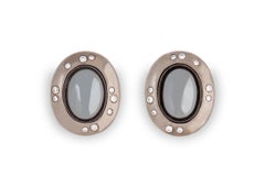 Tiffany & Co. Hematite and Diamond Earrings