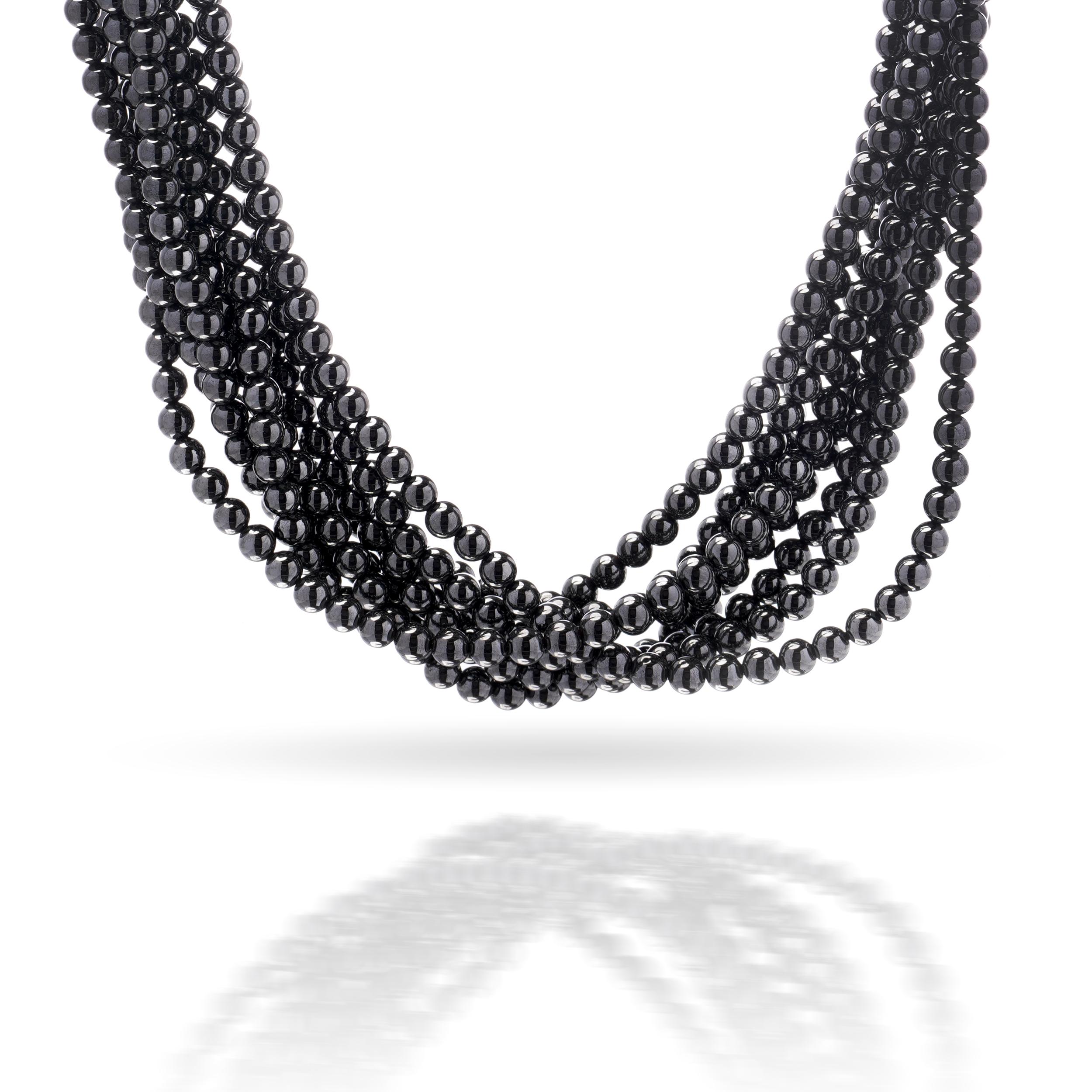 Tiffany & Co. Hematite Bead Multi-Strand Torsade Necklace en vente 1