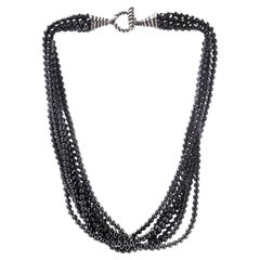 Tiffany & Co. Hematite Bead Multi-Strand Torsade Necklace