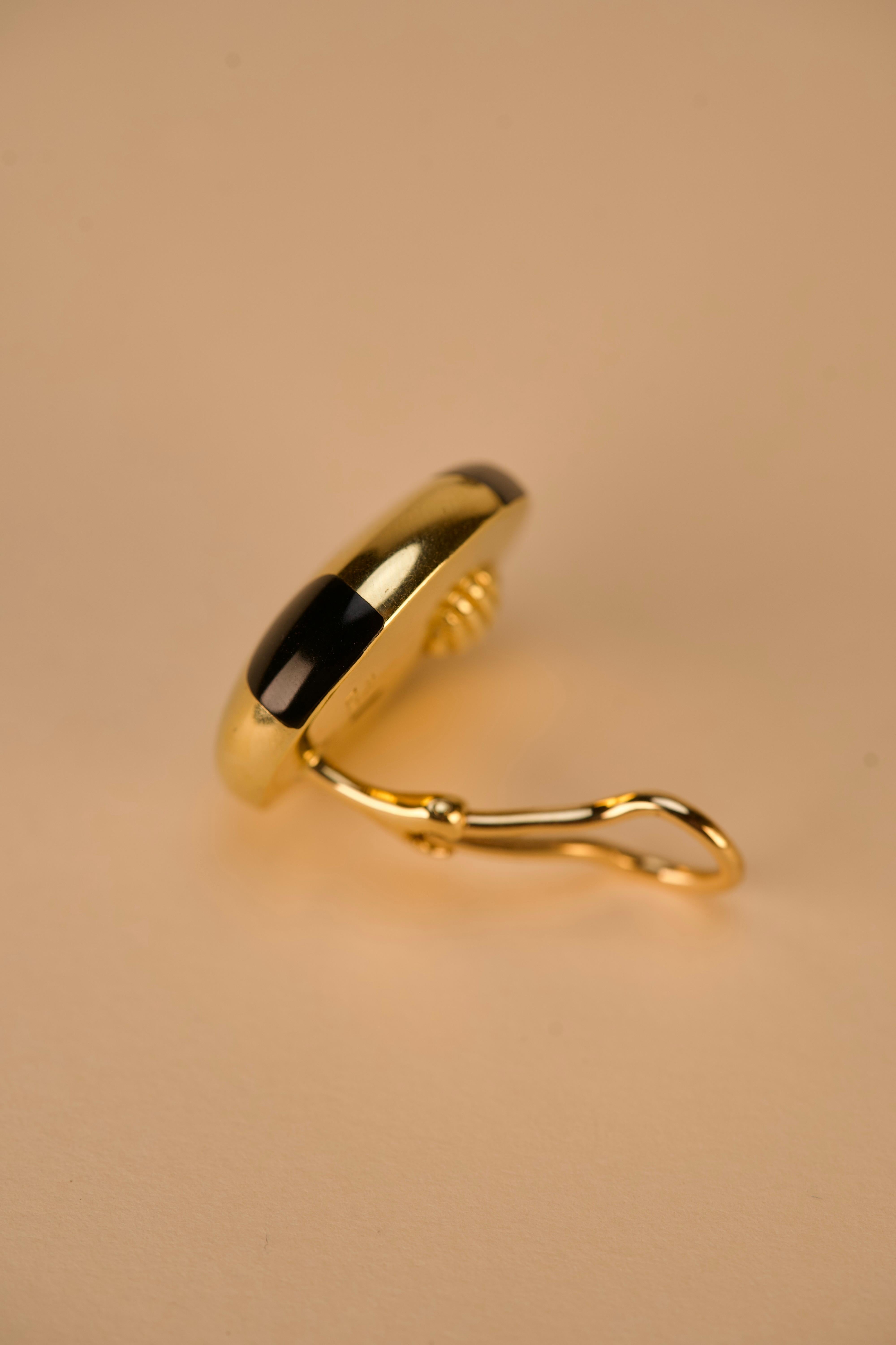 Tiffany & Co. Boucles d'oreilles hématite, jade, nacre et or Pour femmes en vente