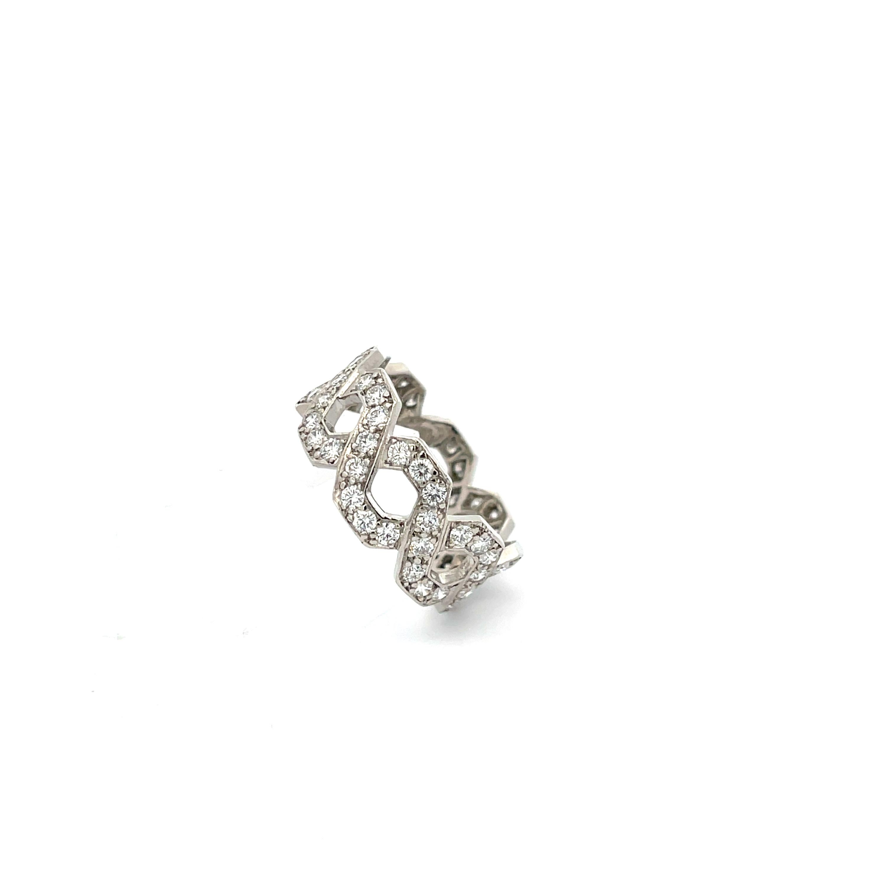 Tiffany & Co. Sechseck 2,70ctw  Diamantring Platin (Rundschliff) im Angebot