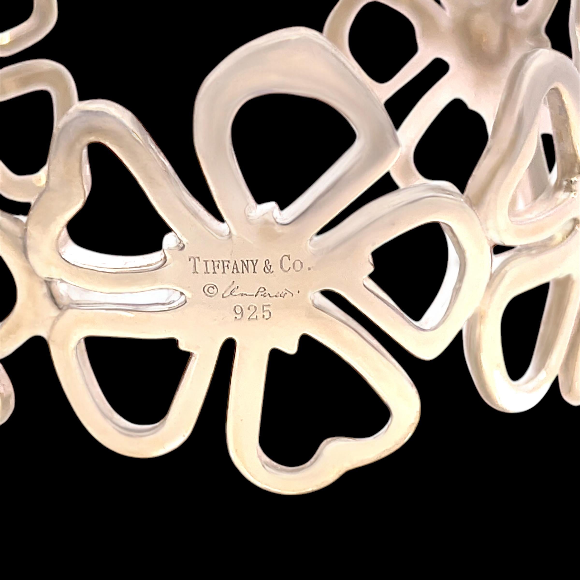 Tiffany & Co Hibiscus Flower Cuff Bangle 7.5