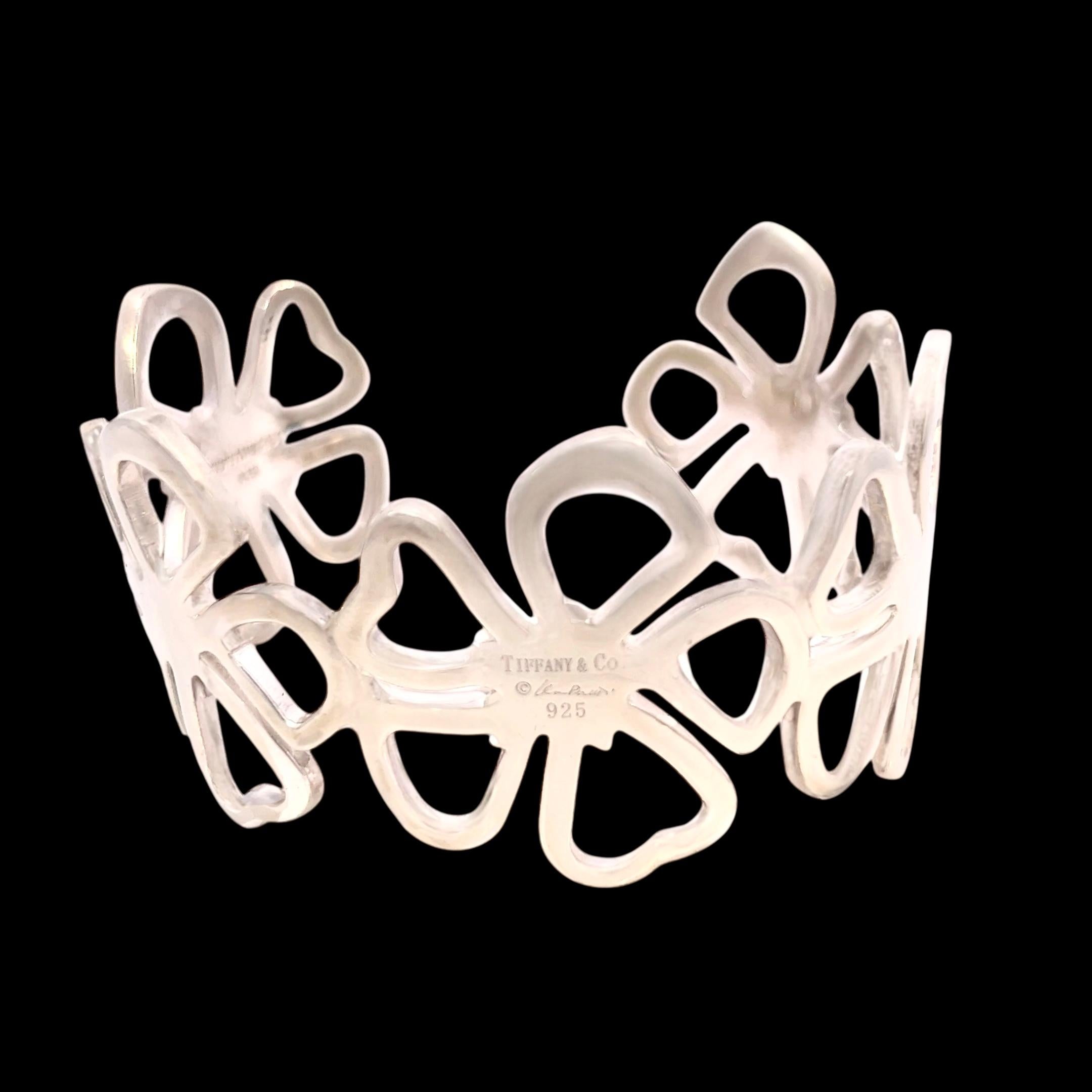 Women's Tiffany & Co Hibiscus Flower Cuff Bangle 7.5