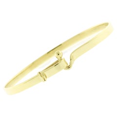 Tiffany & Co. Hook and Eye Gold Bangle Bracelet 