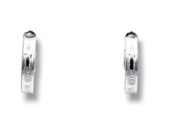 Tiffany & Co. Hoop Earrings T & Co. 1837  Sterling Silver Box and Pouch