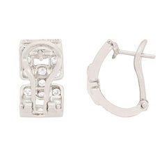 Tiffany & Co. Hoop Huggie Deco Style Earrings
