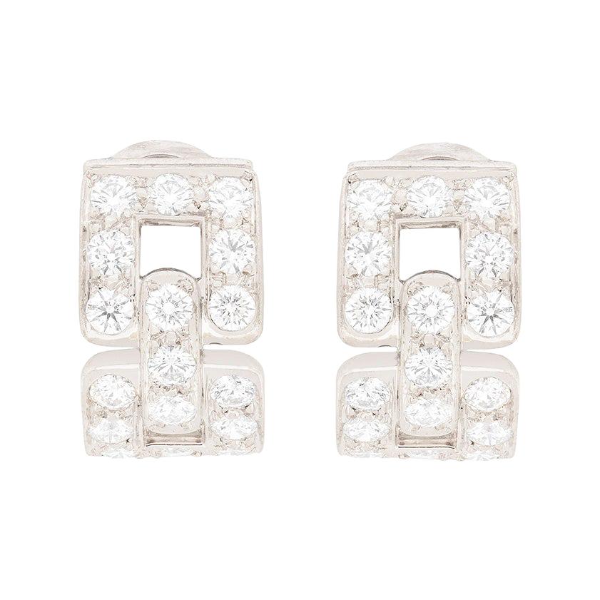 Tiffany & Co. Hoop Huggie Deco Style Earrings