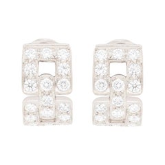Tiffany & Co. Hoop Huggie Deco Style Earrings