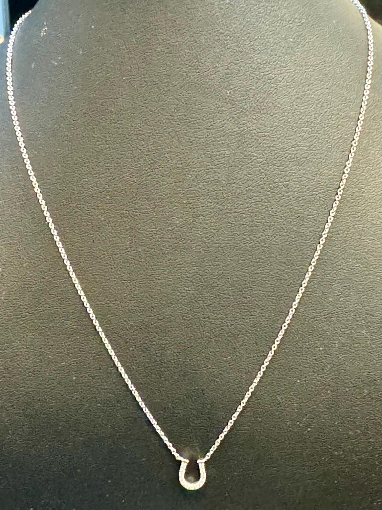 Tiffany and Horseshoe 18P Diamond Necklace 16