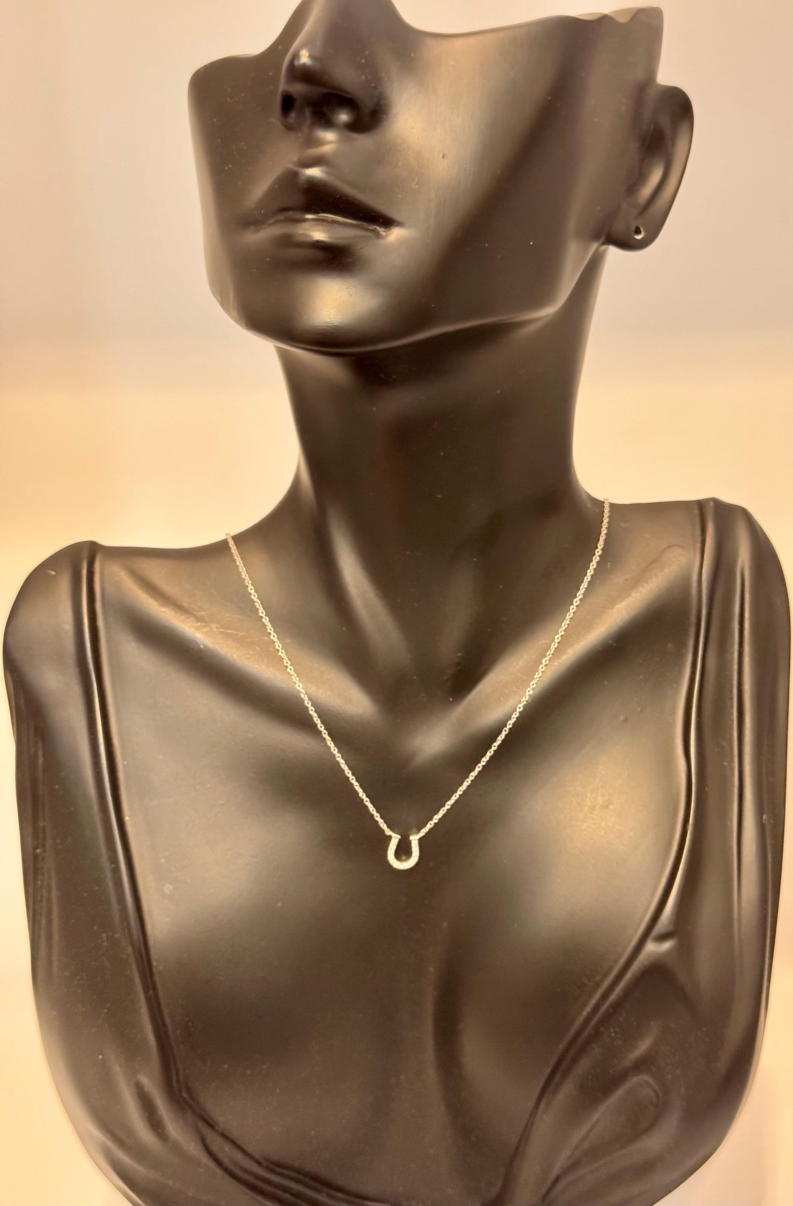 Tiffany & Co. Collier de diamants en fer à cheval 18P 16