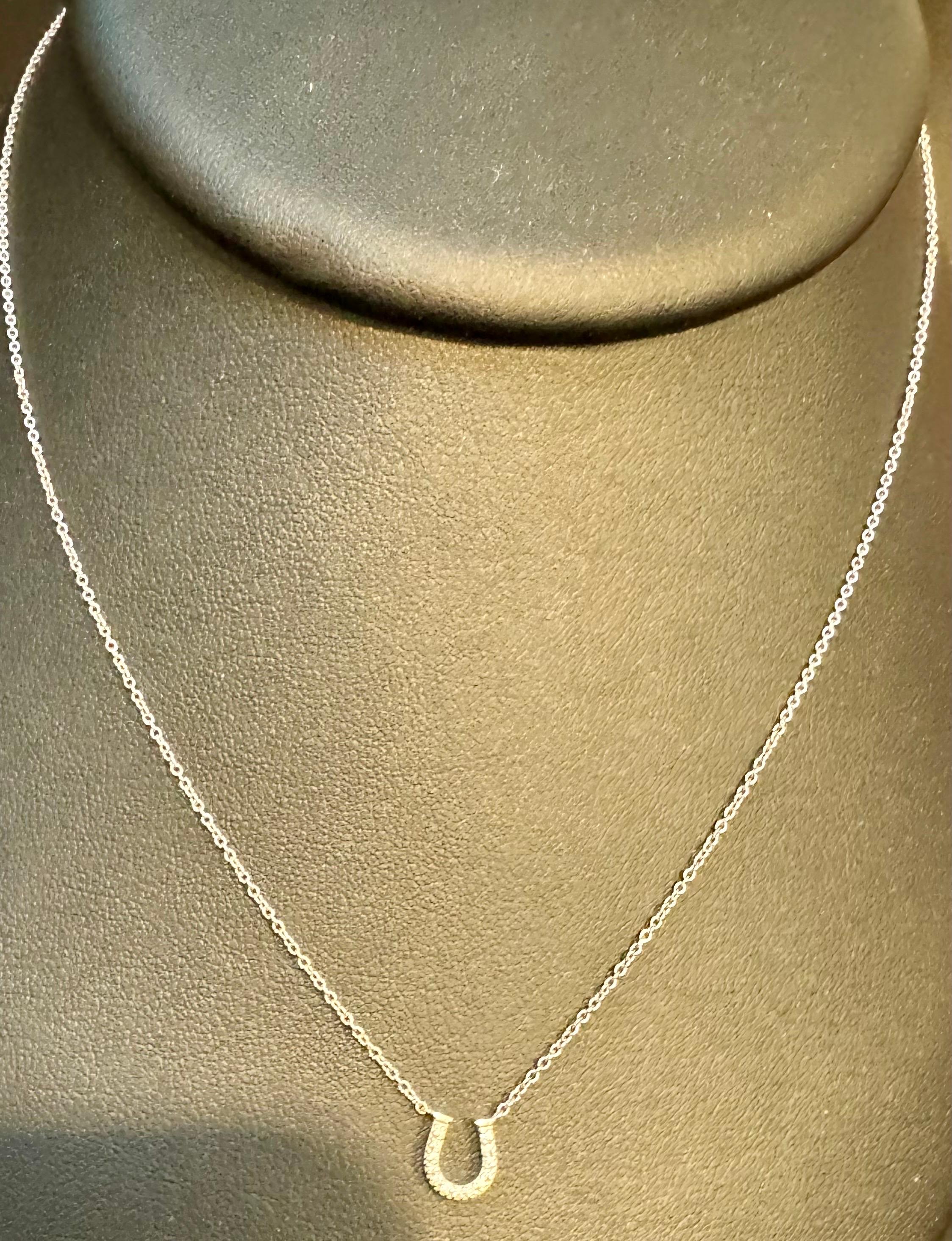 Tiffany & Co. Horseshoe 18P Diamond Necklace 16