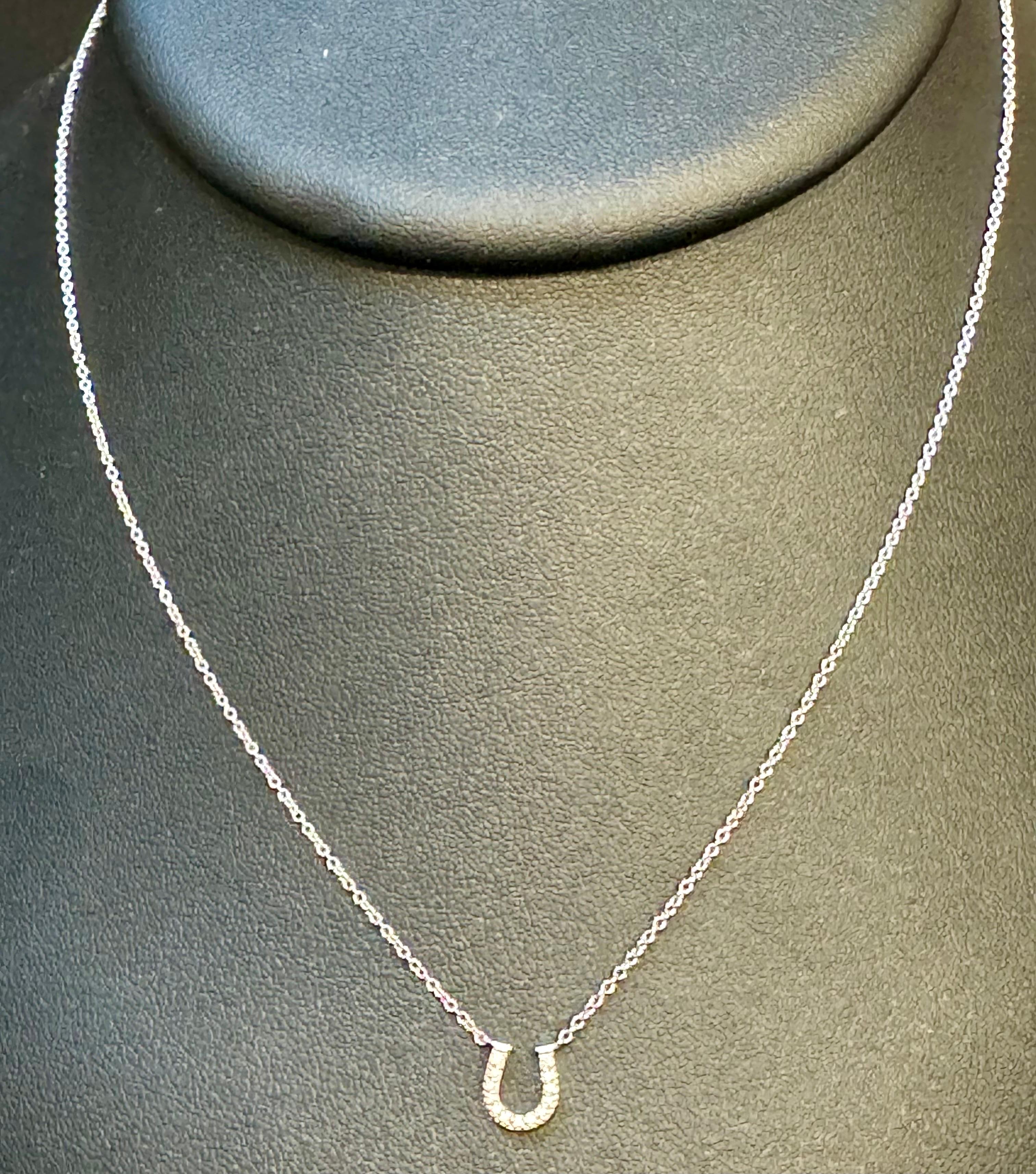 Tiffany & Co. Collier de diamants en fer à cheval 18P 16