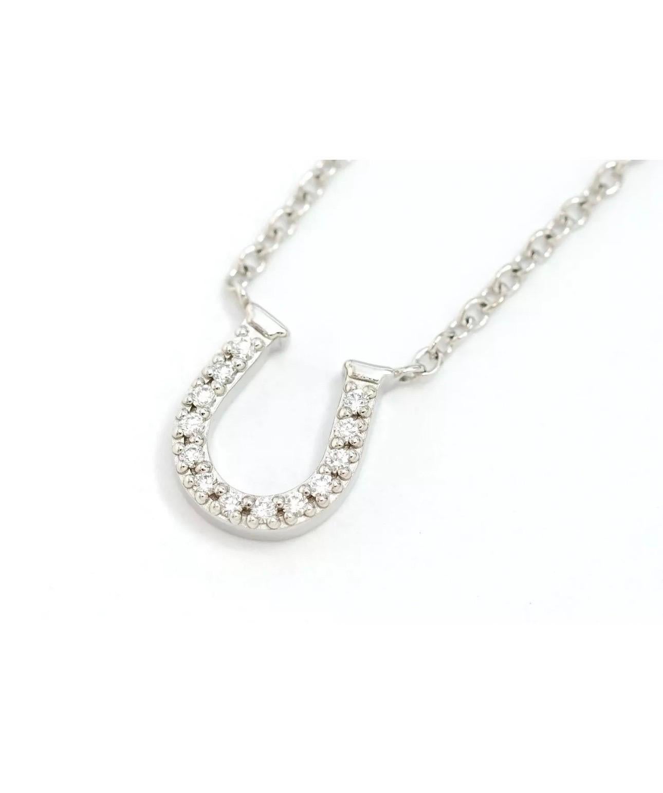 Tiffany & Co. Collier de diamants en fer à cheval 18P 16