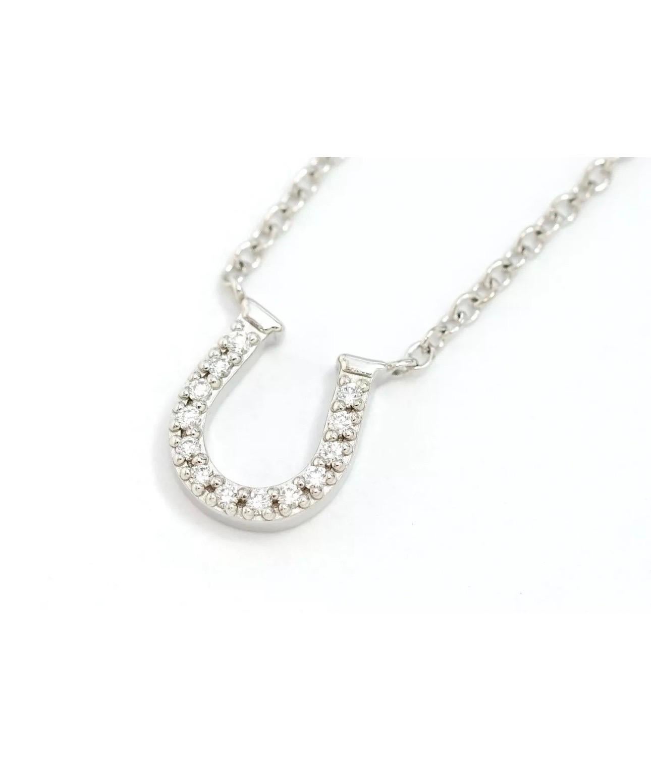 Tiffany & Co. Horseshoe 18P Diamond Necklace 16