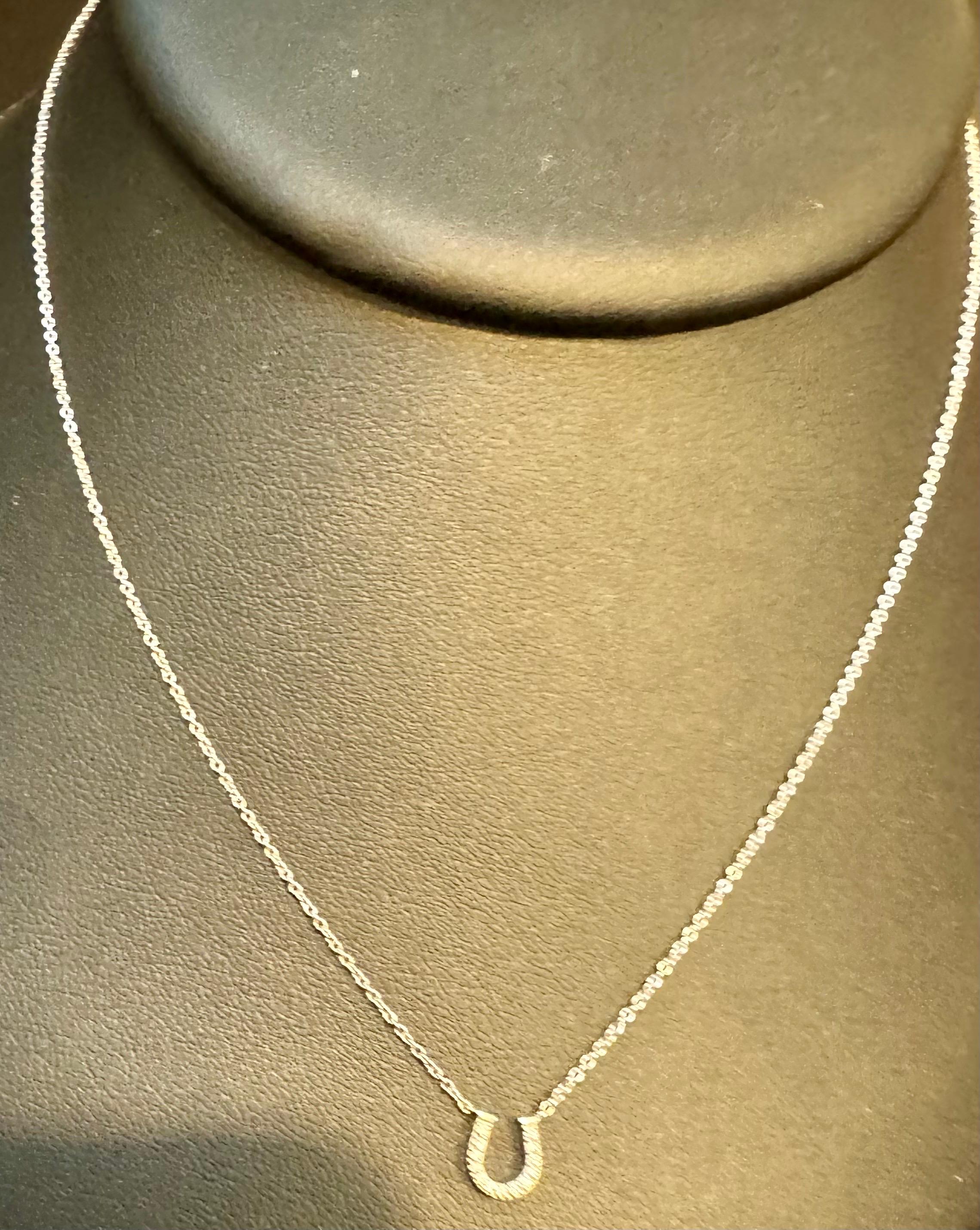 Tiffany & Co. Horseshoe 18P Diamond Necklace 16