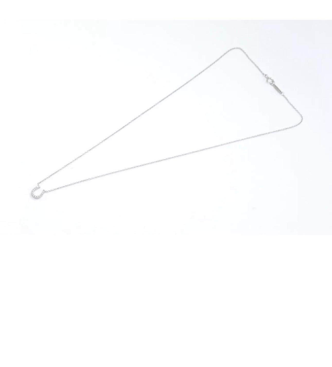 Tiffany & Co. Collier de diamants en fer à cheval 18P 16