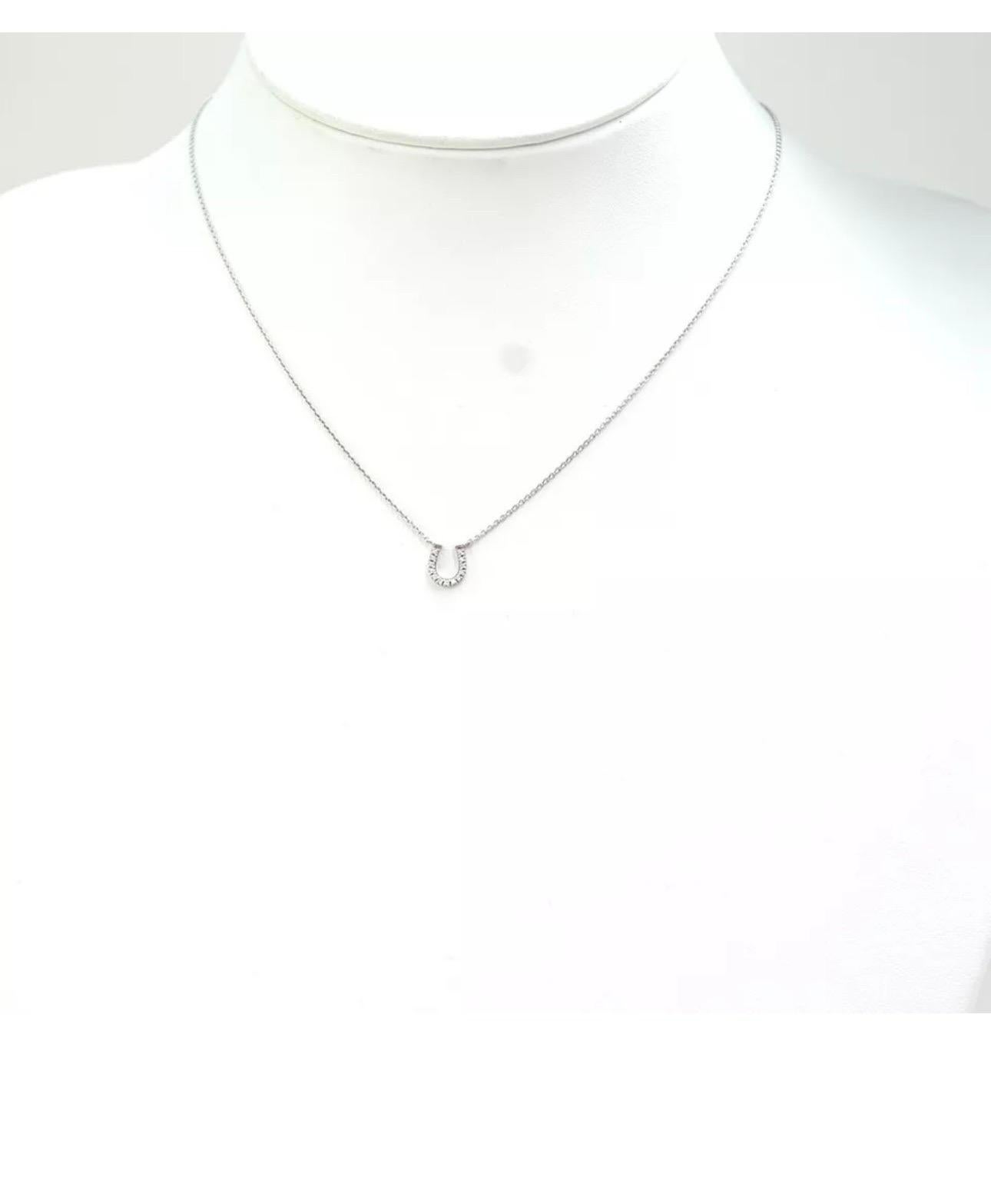Tiffany & Co. Collier de diamants en fer à cheval 18P 16