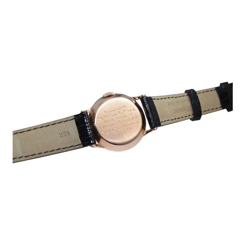 Tiffany & Co. I. W. C. Watch Company Reloj de cuerda manual de oro rosa en venta 5