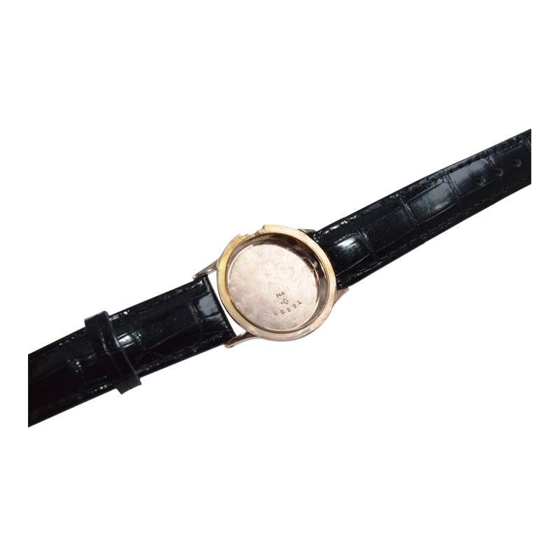 Tiffany & Co. I. W. C. Watch Company Rose Gold Manual Wind Watch For Sale 3