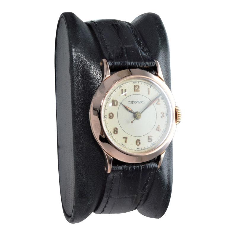 Tiffany & Co. I. W. C. Watch Company Reloj de cuerda manual de oro rosa en Excelente estado para la venta en Long Beach, CA